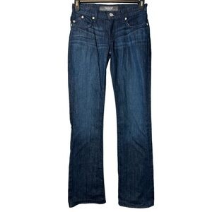 Women's Rock & Republic Low Rise Denim Blue Straight Jeans Size 27 EUC #1919